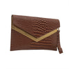 MRLESS Stylish Minimalist Envelope Clutch Purse With Retro Crocodile Pattern Versatile Handheld Bag For Women Pu Leather Evening Bag For Parties